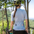 Jersey de ciclismo de manga corta de la camiseta de escalador para mujeres